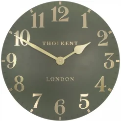 Discount 20" Arabic Lichen Green Wall Clock Clocks