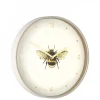New 12" Bee In Bloom Wall Clock Clocks