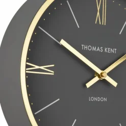 Hot 10" Hampton Wall Clock Charcoal Clocks
