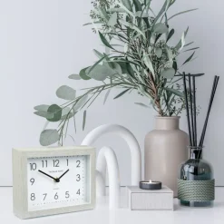 Fashion 7" Smithfield Silver Birch Mantel Clock Clocks