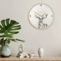Best 12" Wild Stag Wall Clock Clocks