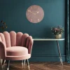 Discount Arabic 12" Blush Pink Wall Clock Clocks