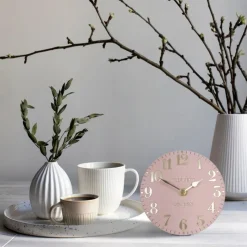 Fashion Mulberry 6" Blush Pink Mantel Clock Clocks