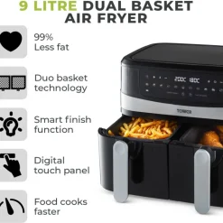 Clearance Air Fryer Dual Basket 9L Cooking Appliances