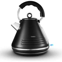 Best Ash 1.7L Pyramid Kettle Black Kettles & Toasters