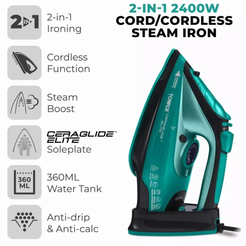 Hot Ceraglide Cordless Iron Teal Irons