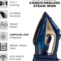 Clearance Ceraglide 2400W Cord/Cordless Iron Irons
