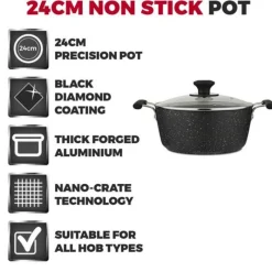 Clearance Precision 24cm Non Stick Stock Pot Pots & Pans