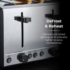 Discount Sera 4 Slice Toaster Black Kettles & Toasters