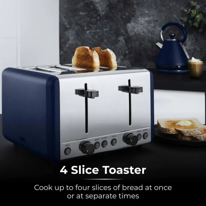 Best Sera 4 Slice Toaster Midnight Blue Kettles & Toasters