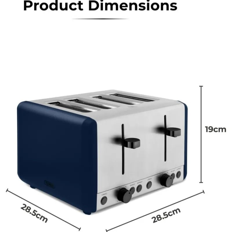Best Sera 4 Slice Toaster Midnight Blue Kettles & Toasters