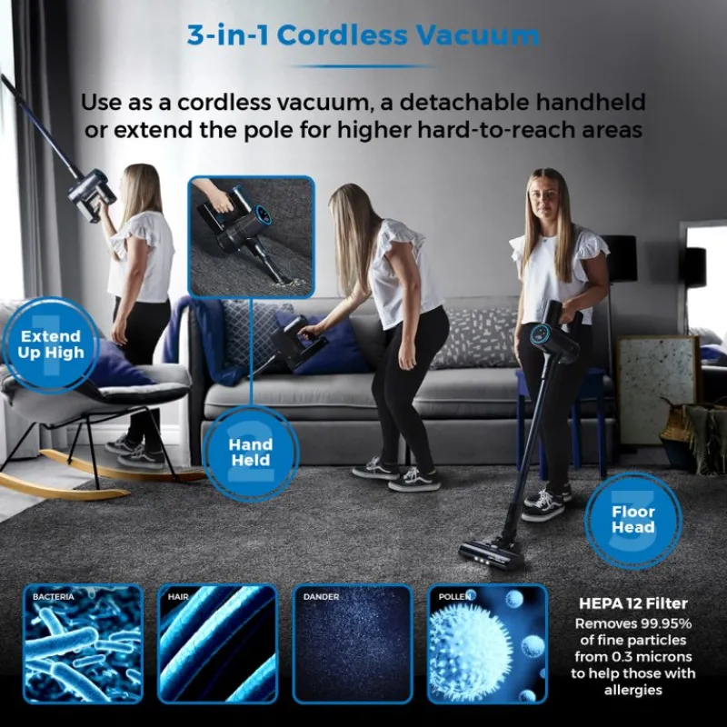 Outlet VL100 Optimum Cordless 3 in 1 Vacuum Cleaner Vacuum Cleaners