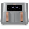 Sale Vortex Grey and Rose Gold 8.5L Dual Basket Air Fryer Cooking Appliances