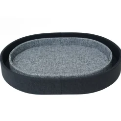 Sale Navy Light Grey Textured Faux Leather Tray set of 2 Serveware