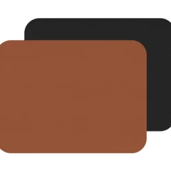 Online Rust Black Flexi Faux Leather Placemats set of 2 Table Linen, Napkins & Mats