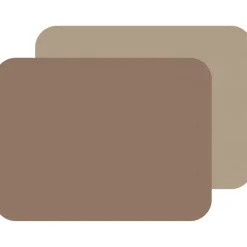 Clearance Taupe Sandstone Flexi Faux Leather Placemats set of 2 Table Linen, Napkins & Mats