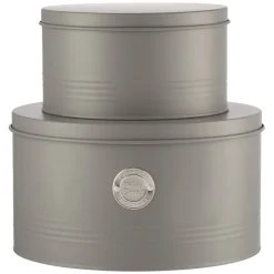 Best Grey Set of Two Cake Tins Food Storage