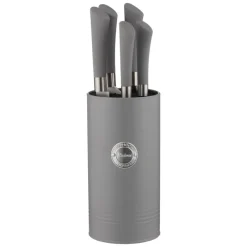 Sale Living Grey Knife Block Kitchen Utensils