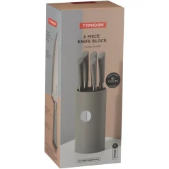 Sale Living Grey Knife Block Kitchen Utensils