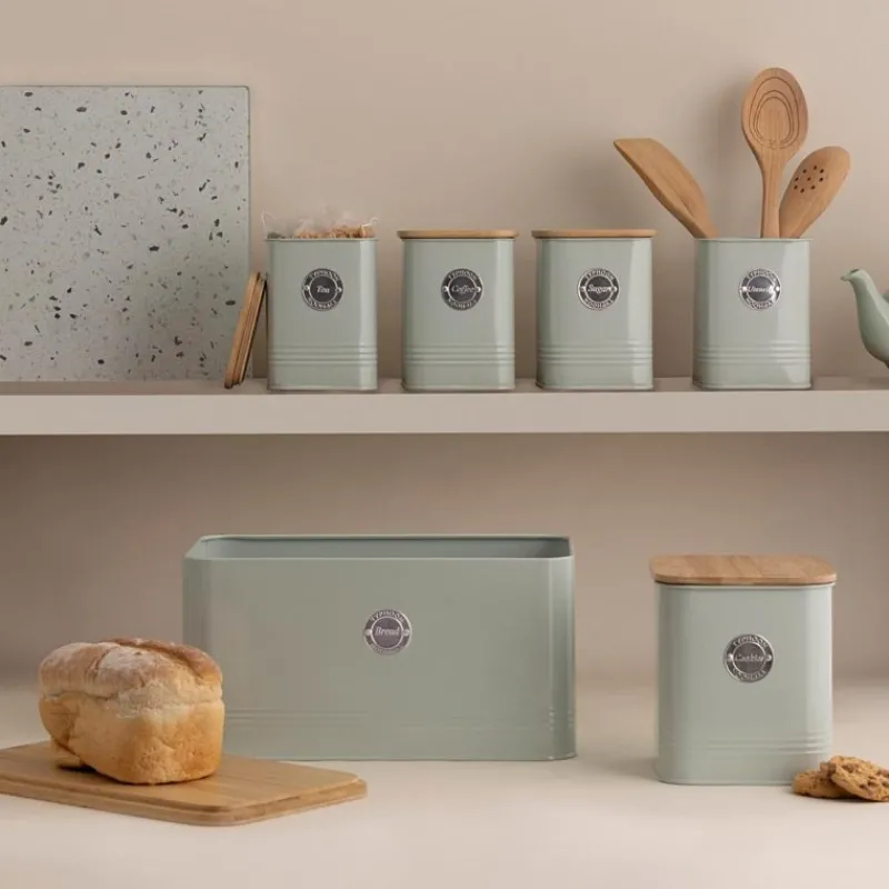 Clearance Squircle Mint Bread Bin Food Storage