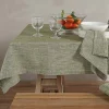 Clearance Chambray Olive Tablecloth Table Linen, Napkins & Mats
