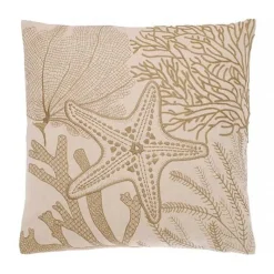 Hot Embroidered Shoreline Cushion Natural Cushions