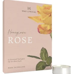 Hot Home Grown 12 Pack Rose Tealights Candles & Diffusers