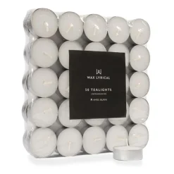 Sale Pack of 50 Unscented Ivory Tealights Candles & Diffusers
