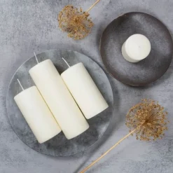 Best Unfragranced Ivory Pillar Candle Candles & Diffusers