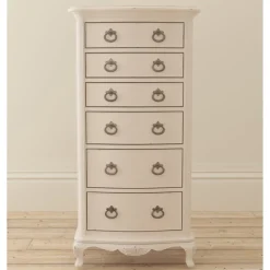 Fashion Ivory Bedroom Tallboy Chest Of Drawers