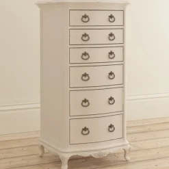 Fashion Ivory Bedroom Tallboy Chest Of Drawers
