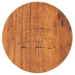 Sale 4 Set of Wooden Coasters Table Linen, Napkins & Mats