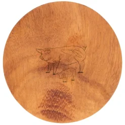 Sale 4 Set of Wooden Coasters Table Linen, Napkins & Mats
