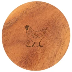 Sale 4 Set of Wooden Coasters Table Linen, Napkins & Mats