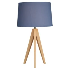 Sale Wooden Tripod Lamp Denim Table Lamps