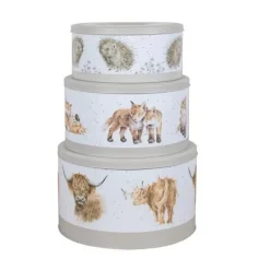 Outlet Cake Tin Nest Cow Fox Hedgehog Food Storage