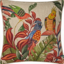 Clearance Akamba Parrot Scene Cushion Multi Cushions
